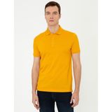 Cacharel Erkek Koyu Sarı Polo Yaka Slim Fit Basic Merserize T-shirt 50250172-VR094