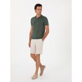 Cacharel Erkek Koyu Yeşil Slim Fit Modal Karışımlı Apaş Yaka Triko T-shirt 50313020-VR079