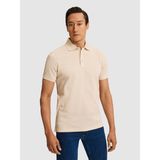 Cacharel Erkek Kum Slim Fit Saf Pamuk Polo Yaka Basic T-Shirt 50320657-VR085 - XL