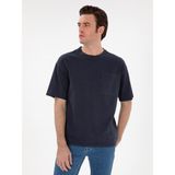 Cacharel Erkek Lacivert Oversize Bisiklet Yaka T-Shirt 50305458-VR033 - XL