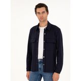 Cacharel Erkek Lacivert Regular Fit Ceket Gömlek 50292995-VR033 - XL