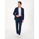 Cacharel Erkek Lacivert Slim Fit %100 Keten Pantolon 50306223-VR033 - 56