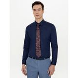 Cacharel Erkek Lacivert Slim Fit %100 Pamuk Klasik Yaka Basic Gömlek 50250885-VR033 - 37