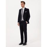 Cacharel Erkek Lacivert Slim Fit %100 Yün Mono Yaka Basic Takım Elbise 50310082-VR033 - 52 - 6 Drop