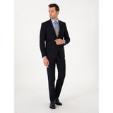 Cacharel Erkek Lacivert Slim Fit %100 Yün Mono Yaka Takım Elbise 50310092-VR033 - 4 Drop