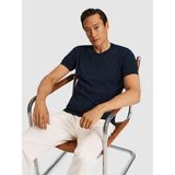 Cacharel Erkek Lacivert Slim Fit Bisiklet Yaka Saf Pamuk Triko T-Shirt 50320665-VR033