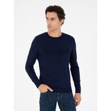 Cacharel Erkek Lacivert Slim Fit Bisiklet Yaka Triko Kazak 50293787-VR033