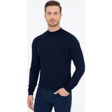 Cacharel Erkek Lacivert Slim Fit Çeyrek Balıkçı Yaka Basic Triko Kazak 50237039-VR033
