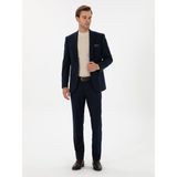 Cacharel Erkek Lacivert Slim Fit Çizgili Kırlangıç Yaka Takım Elbise 50318164-VR033 - 48 - 6 Drop