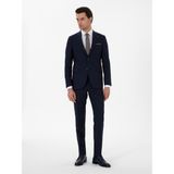 Cacharel Erkek Lacivert Slim Fit Düz Yün Takım Elbise 50306130-VR033 - 46 - 6 Drop