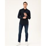 Cacharel Erkek Lacivert Slim Fit Gömlek 50286260-VR033 - 3XL