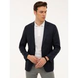 Cacharel Erkek Lacivert Slim Fit Keten Karışımlı Çizgili Ceket 50223286-VR033 - 46 - 6 Drop