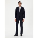 Cacharel Erkek Lacivert Slim Fit Mikro Desenli Mono Yaka Yün Karışımlı Takım Elbise 50272937-VR033 - 60 - 6 Drop