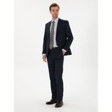 Cacharel Erkek Lacivert Slim Fit Mikro Desenli Takım Elbise 50319478-VR033 - 48 - 6 Drop