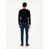 Cacharel Erkek Lacivert Slim Fit Pamuk Karışımlı Kanvas Pantolon 50292446-VR033 - 32 - 36