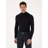 Cacharel Erkek Lacivert Slim Fit Pamuk Karışımlı Yarım Balıkçı Yaka Basic Triko Kazak 50318619-VR033 - 3XL