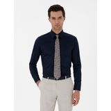 Cacharel Erkek Lacivert Slim Fit Pamuklu Klasik Gömlek 50311551-VR033 - 43