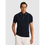 Cacharel Erkek Lacivert Slim Fit Polo Yaka Saf Pamuk Triko T-Shirt 50320618-VR033 - 2XL