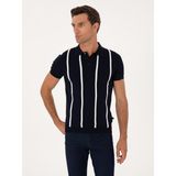 Cacharel Erkek Lacivert Slim Fit Polo Yaka Triko T-Shirt 50300833-VR033