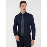 Cacharel Erkek Lacivert Slim Fit Uzun Kollu Basic Gömlek 50242782-VR033 - 40