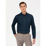 Cacharel Erkek Lacivert Slim Fit Uzun Kollu Gömlek 50250841-VR033