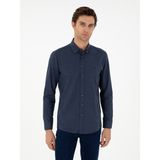 Cacharel Erkek Lacivert Slim Fit Uzun Kollu Gömlek 50291698-VR033