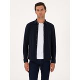 Cacharel Erkek Lacivert Slim Fit Uzun Kollu Gömlek 50291902-VR033 - 2XL