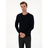 Cacharel Erkek Lacivert Slim Fit Yün Karışımlı Bisiklet Yaka Basic Triko Kazak 50315266-VR033