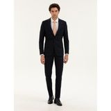 Cacharel Erkek Lacivert Slim Fit Yün Karışımlı Mikro Desenli Takım Elbise 50277983-VR033 - 6 Drop