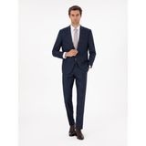 Cacharel Erkek Lacivert Slim Fit Yün Karışımlı Mikro Desenli Takım Elbise 50291066-VR033 - 52 - 6 Drop