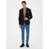 Cacharel Erkek Lacivert Slim Fit Yün Karışımlı Spor Ceket 50270156-VR033 - 4 Drop - 54