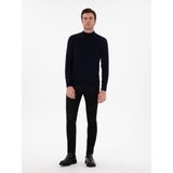 Cacharel Erkek Lacivert Slim Fit Yün Karışımlı Yarım Balıkçı Yaka Basic Triko Kazak 50293281-VR033 - XL