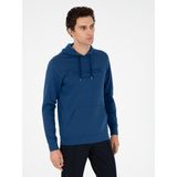 Cacharel Erkek Mavi Regular Fit Kapüşonlu Sweatshirt 50294024-VR077 - Kobalt - XL