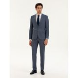 Cacharel Erkek Mavi Slim Fit Ekose Takım Elbise 50287888-VR036 - 58 - 6 Drop