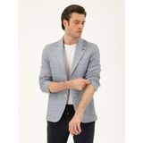 Cacharel Erkek Mavi Slim Fit Keten Karışımlı Ceket 50294201-VR036 - 6 Drop