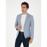 Cacharel Erkek Mavi Slim Fit Keten Karışımlı Spor Ceket 50293943-VR036 - 6 Drop