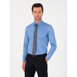 Cacharel Erkek Mavi Slim Fit Pamuklu Klasik Gömlek 50311551-VR036 - 39