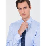Cacharel Erkek Mavi Slim Fit Uzun Kollu Basic Gömlek 50268503-VR036