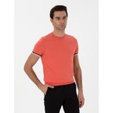 Cacharel Erkek Mercan Slim Fit Bisiklet Yaka Triko T-Shirt 50300809-VR186