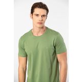 Cacharel Erkek Modal Pamuk Bisiklet Yaka Kısa Kollu T-shirt-yeşil 2169