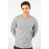 Cacharel Erkek Modal Pamuk Bisiklet Yaka T-shirt 2242/Gri