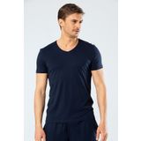 Cacharel Erkek Modal Pamuk V Yaka Kısa Kollu T-shirt/lacivert 2170