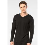 Cacharel Erkek Modal Pamuk V Yaka T-shirt 2243/Siyah