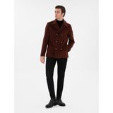 Cacharel Erkek Pas Slim Fit Yün Karışımlı Kaşe Kaban 50293483-VR040 - 56