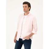 Cacharel Erkek Pembe Regular Fit %100 Keten Gömlek 50284823-VR041