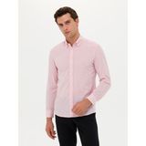 Cacharel Erkek Pembe Slim Fit Uzun Kollu Gömlek 50265484-VR041 - 2XL