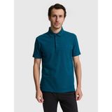 Cacharel Erkek Petrol Mavi Slim Fit Pamuk Karışımlı Düğmeli Polo Yaka Basic T-Shirt 50328375-VR016 - Çağla Yeşili - XL