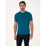 Cacharel Erkek Petrol Mavisi Slim Fit Bisiklet Yaka Triko T-shirt 50311875-VR102