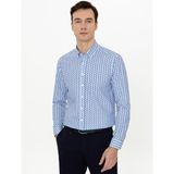 Cacharel Erkek Saks Slim Fit Uzun Kollu Gömlek 50247985-VR045