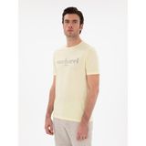 Cacharel Erkek Sarı Regular Fit Bisiklet Yaka Desenli T-Shirt 50301489-VR044